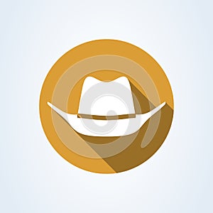 Cowboy hat icon isolated on white background. Vector illustration