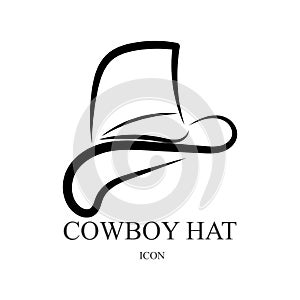 cowboy hat logo icon vector design template