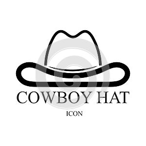 cowboy hat logo icon vector design template