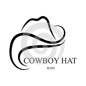 cowboy hat logo icon vector design template