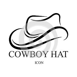 cowboy hat logo icon vector design template