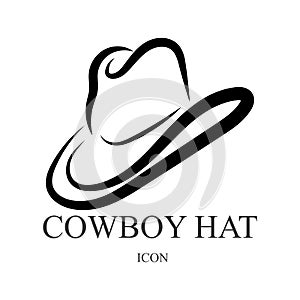 cowboy hat logo icon vector design template