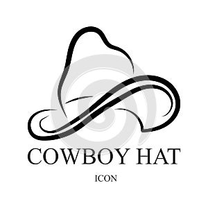 cowboy hat logo icon vector design template