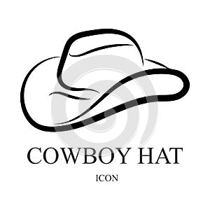 cowboy hat logo icon vector design template photo