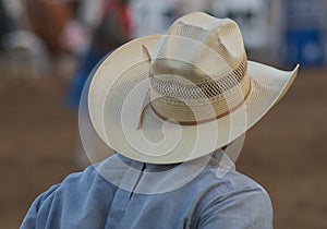 Cowboy hat at rodeo