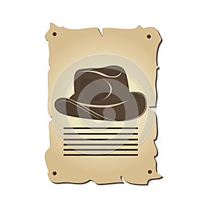 Cowboy hat wild west icon