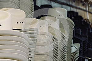 Cowboy hats on display for the Calgary Stampede