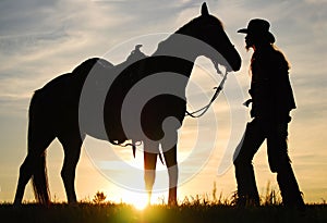 Vaquero su un caballo 