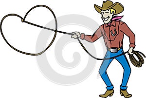 Cowboy with lasso