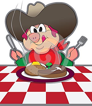 Cowboy pig