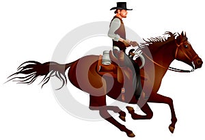 Cowboy rider gunfighter