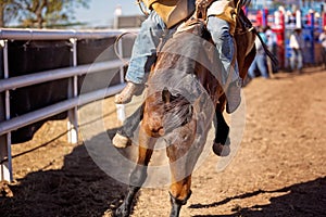 Auf dem pferd Gewichtheben dompteur ein Pferd auf der Länder 