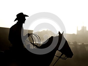 Cowboy at rodeo