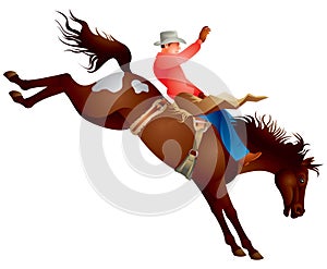 Cowboy rodeo horse