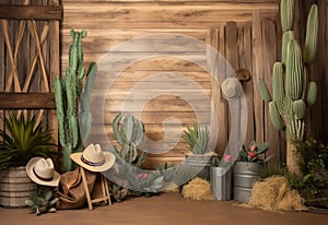 Cowboy rodeo theme decor smash cake anniversary backdrop, custom-made