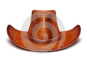 Cowboy's leather hat stetson