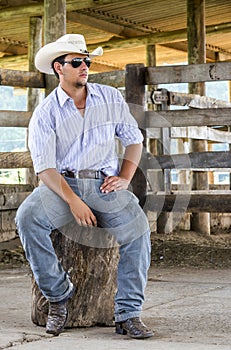 Cowboy seated