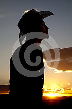 Cowboy silhouette profile