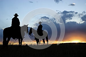 Cowboy silhouettes