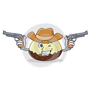 Cowboy snake fruit character cartoon