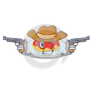 Cowboy spaghetti character cartoon style