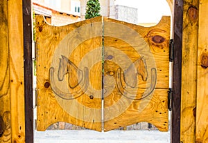 Cowboy style wood door