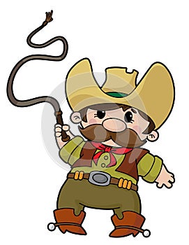 Cowboy with whip