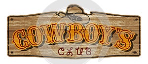 Cowboy Wooden Plaque Old Western Club Saloon Bar