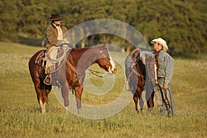 Cowboys Meeting in Meadow