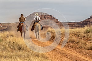 Vaqueros conmovedor rebano 