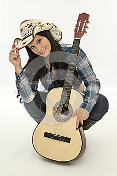 Cowgirl guitar. music,