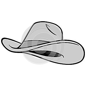 Cowgirl Hat Illustration