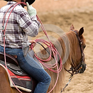 Cowgirl on horse