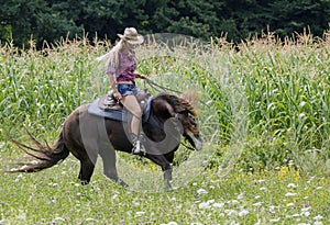 Cowgirl on a horse