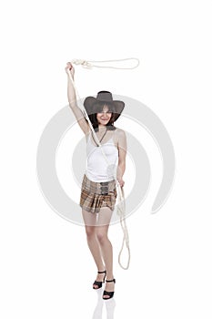 Cowgirl with lasso
