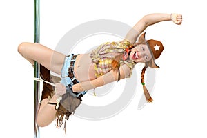 Cowgirl on a pole