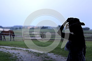 Cowgirl Silhouette