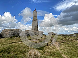 Cowling Pinnacle, on the moor top above, Cowling, Yorkshire, UK