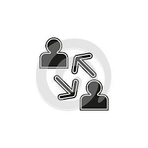 Coworking concept line icon. Simple element