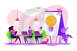 Coworking concept vector illustration