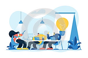 Coworking concept vector illustration