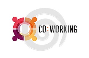 Coworking Space, networking zone logo and icon. Vector design