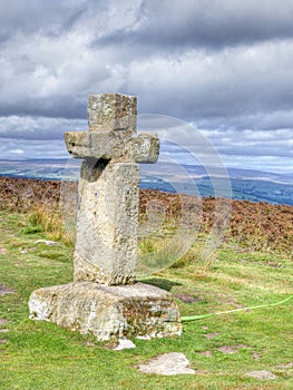 Cowpers Stone Cross, Ilkley Moor, Yorkshire, England, UK