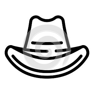 Cowpoke hat icon outline vector. Farmer rural headpiece photo
