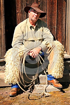 Cowpoke on Stoop