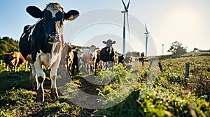 Cows in a grassy field