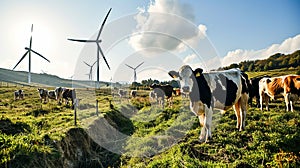 Cows in a grassy field