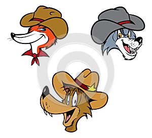 coyote, fox, wolf cowboys photo