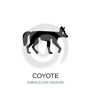 coyote icon in trendy design style. coyote icon isolated on white background. coyote vector icon simple and modern flat symbol for