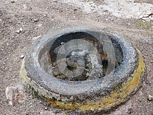 Cozido das Furnas, traditional Portuguese stew cook of the calderas of Achada das Furnas on the island of Sao Miguel in the Azores